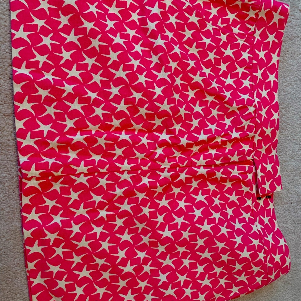 Jcrew pink beach star mini skirt